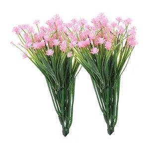 Artificial Flower Heads, Plastic Mini Peony Hydrangea Pink Faux Flowers 6Pcs
