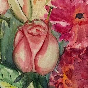 Rose is a beautiful floral watercolour painting by Heather Kertzer