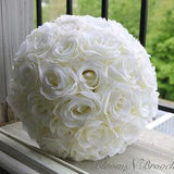 Wedding Bouquet, Ivory Bridal bouquet, Round Bridal Bouquet with rhinestones , Rose Bouquet, Custom wedding Florals, Boutonnieres