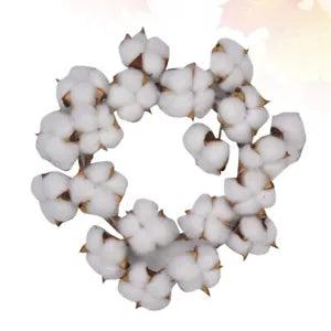 10 Inch Cotton Decor Garland Small Wreath of Dried Flowers Spring Front Door