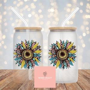 Western Floral | Leopard Print | Minimalist | Coffee Glass | Libby Cup | Bamboo Lid | Boho