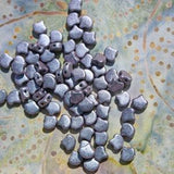 Matubo Ginkgo Leaf Bead 7.5 x 7.5mm, (40 beads) Polychrome Orchid,  Color# 94102JT