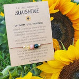 Cheer Up Gift, Happiness Gift, Thinking of You Gift, Gifts for Her, Sunflower Bracelet, Summer Anklet for Girls, Best Friend Gift