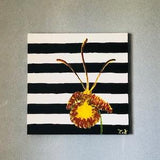 Orchid Psychopsis papilio Flower Original Acrylic Painting on Canvas. Orchid Blossom Drawing. Butterfly Orchid Plant Botanical Wall Art.