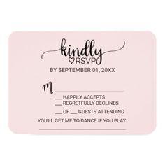 Blush Simple Calligraphy Song Request RSVP Card | Zazzle Flower Delivery