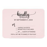 Blush Simple Calligraphy Song Request RSVP Card | Zazzle Flower Delivery
