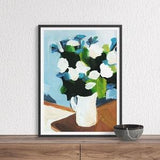 White Roses Painting, Roses Bouquet Painting, White Roses Watercolour Painting, Roses Art Print, Still Art with Roses, Printable Watercolor