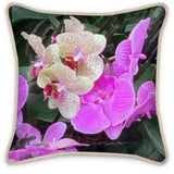 Handmade Silk Pillow Floral Motif - Calypso