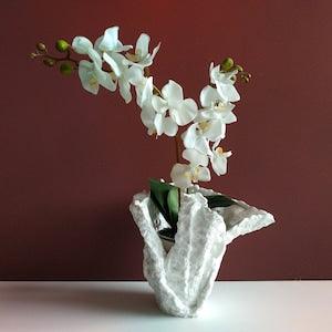 Gifts for mom. Handmade ceramic plant pot. Large orchid planter.