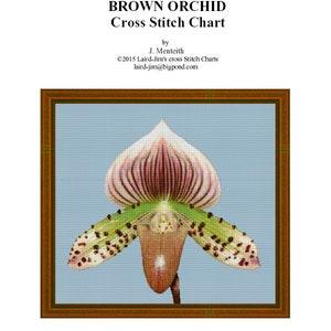BROWN ORCHID - cross stitch chart