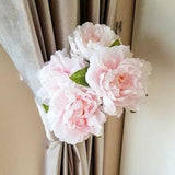 Soft Pink Peonies Branch, Peony flowers Bouquet, 5 Pink Heads, Artificial Silk Peony, Flowers Bush Flowers Wedding Bouquets With Leaves