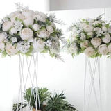 Creamy white Floral Ball Bridal Rose Banquet Dinner Party Flower Ball Artificial Flower table wedding centerpiece wreath flower ball