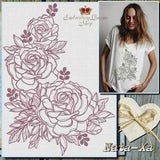 Three Roses Bouquet Flowers Machine embroidery design 2 Sizes