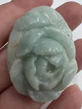 Amazonite carved Peony flower Double Side Carved  32 grams (160 Carats) Pendant