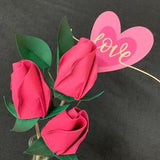 Origami Rose Bouquet keepsake Gift, custom One Year Paper Anniversary present, Pink flower arrangement, Free US Shipping