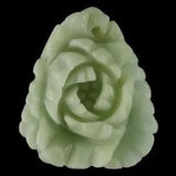 BE09906# Hand Carved Peony Flower  Amazonite Pendant Bead Gemstone 1 Pcs