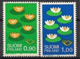 Finland 1977 Flowers Water Lily Environement Nature protection 2v set MNH