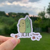 Little Tree Friends Sticker | Kawaii Cute Plant Nature Matte Sticker