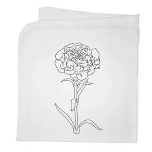 'Carnation Flower' Cotton Baby Blanket / Shawl (BY00028063)