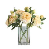 Vintage Silk Peony Artificial Flowers Bride Bouquet Wedding Fake Flowers...