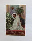 Antique Postcard from 1910's "Easter Prayers" religious imagery with lilies