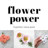Crochet flower pattern - value pack -