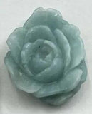 Amazonite carved Peony flower double sided 12 grams (60 carats) Pendant