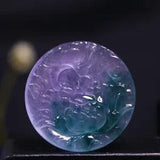 Perfect High Ice China Jadeite Jade Precision Carved Peony Flower Pendant m365