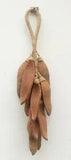 Dried Natural Mahogany Fruit Shell Hanging Hemp Rope Bunch Home Kitchen Decor