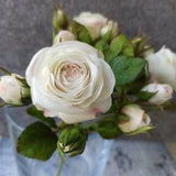 Bouquet of white roses,Polymer clay realistic roses, Real touch porcelain flowers,Artificial rose branch,English garden rose