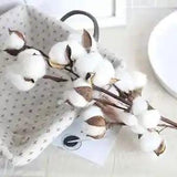 1Pc Dried Fake Cotton Flower Artificial Plant Floral Branch Wedding Bonsai Stage
