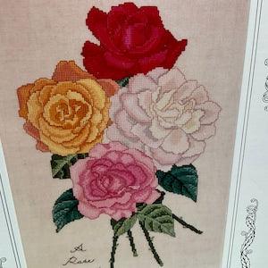 Rose Bouquet Series No 1 Cross Stitch Pattern & Instructions by the Lilac Studio and Cindy Rice
