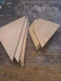 Mixed wood shapes, art & crafts, no chemicals, 3/4 of an inch thick pine