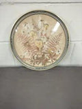vtg framed pressed ferns,flowers,leaves over burlap very nicely done nice frame