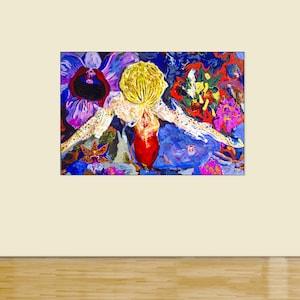 Wall Art Modern Abstract Painting print Orchid Flower