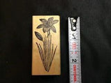 Day Lily Rubber Stamp by Rubber Stamps of America Stained 1x2.5