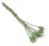 Dollhouse Miniature Pink Water Lily Bud Set of 6