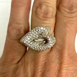 NWT Stella Picciotto Sterling Silver 925 Calla Lily Cubic Zirconia Ring Sz 6