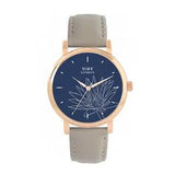 Toff London TLWS-89307 Ladies Grey Water Lilies Flower Watch