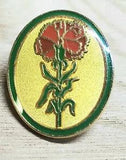 Carnation Pin Hatpin Lapel Bagpin Badge Organization Red Carnations Flower Gift