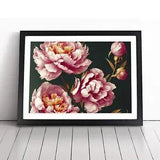 Pure Peony Flowers Framed Wall Art Poster Print Home Decor Picture Large