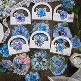 10X Vintage Flower Bloom PET Stickers Journal Diary Card Diy Scrapbooking Crafts