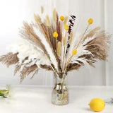 110 PCS Natural Dried Pampas Grass Boho Decor for Home Decor &Wedding Boho Decor