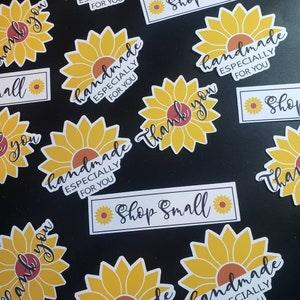 Sunflower Thank you Stickers