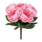 Artificial/Fake/Faux Flowers - Hot Pink 6PCS for Wedding, Hot Pink-6pcs Peony