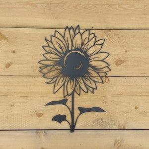 Metal Sunflower, Sunflower, Flower, Wall Art, Decoration, Rustic, Silhouette,