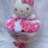 Plush Toy Eternal Rose Bouquet, Handmade Fake Flower Bouquet, Ever Lasting Flower, Large Rose Bouquet, Ramo Buchon, Birthday Bouquet