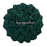 Made to order Emerald Green l Satin Roses l No Brooch Bouquet l Bridal l Bridesmaids l Wedding Flowers l Boutonni¡§¡§re l Corsages