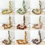 45 Flowers 8Ft Artificial Party Flower Wedding Decor Hanging Garland Floral Fake