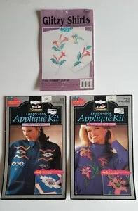 NEW Vintage 1990s Iron-on Lame Shiny Applique Kits CHOOSE ONE
